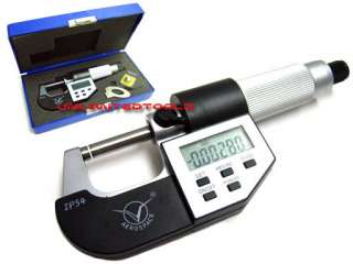 DIGITAL ELECTRONIC MICROMETER 0 1 LARGE LCD OUTSIDE NEW  