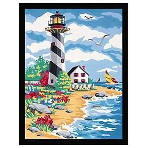  Seaside Lighthouse (9x12) For Beginners Paint by Number 