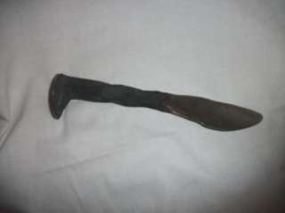Custom Blacksmith Forged Fixed Blade Railroad Spike Knife   7.5 in 