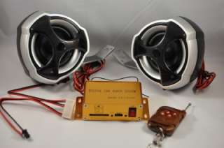 Motorcycle scooter audio system amp +  + 2 speakers  