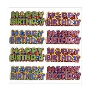   Stickers Happy Birthday Words; 3 Items/Order Arts, Crafts & Sewing