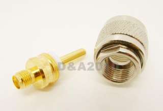   nickel brass connector pin gold brass sma female gold gold package