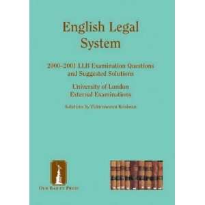  English Legal System (Suggested Solutions) (9781858363929 