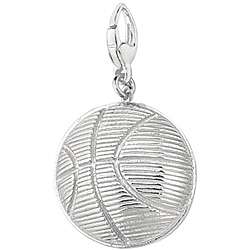 Sterling Silver Basketball Charm  