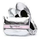 Hollywood Fashion Tape Fashionista Flat With Tote, Silver, Small (5.6 