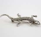 Sterling Silver/925 Marcasite Lizard/Gecko/S​alamander Pin/Brooch