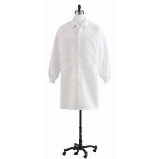 Medline Knit Cuff Knee Length Lab Coat   White, Extra Small   Model 