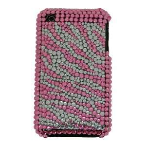 KingCase iPhone 3G & 3GS Hard Case * Rhinestone Vapor * (Light Pink 