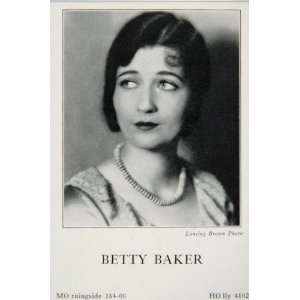  1930 Betty Baker Motion Picture Actor Movie Casting Ad 