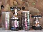 Pottery Barn Serena Antique Mercury Glass Pillar Holders Set of 2 Free 