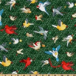  44 Wide All Spruced Up Winter Birds Decorating Green 