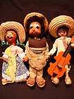 Vintage Mexico Folk Art Hand Made Hand Painted Dolls (T