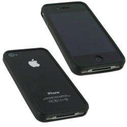 Apple iPhone 4 Black Bumper TPU Crystal Skin Case  
