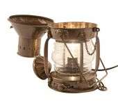 Antique Brass Ship Anchor Electric Lantern 14 NEW  