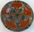 Majestique Ceramic and Metal Decorative Plate (Morocco)