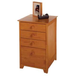 New Wooden Studio 3 Drawer Filing Cabinet   Honey  