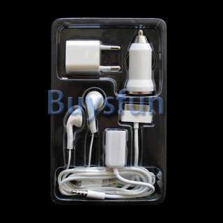 in 1 Accessory Bundle White USB Wall Car Charger Cable For New Apple 