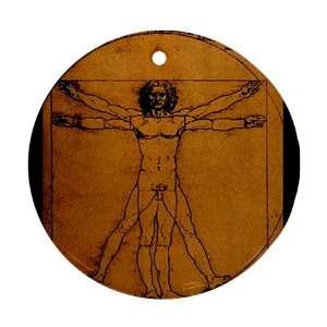  Da Vinci Symmetry of Man Ornament (Round)