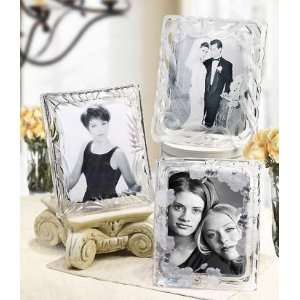  Set of 3 Crystal Picture Frames, size 8 x 10