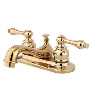 Centerset Bathroom Sink Faucet Polished Brass  