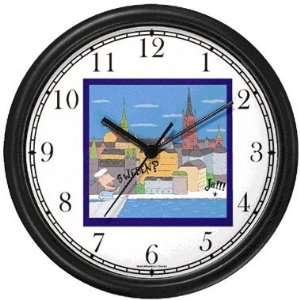  Stockholm Sweden Wall Clock by WatchBuddy Timepieces 