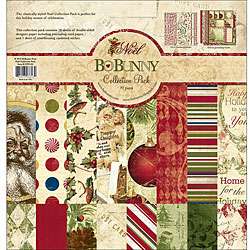 Bo Bunny Noel Collection Pack 12x12 inch Double sided Papers 