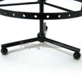 BLACK 144 Earrings Stand Jewelry Display Holder Round  