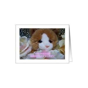  Birthday Party Invitation Pink Kitty Toy Card Toys 