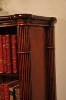 Pair English Regency Open Bookcases Book Mahogany  