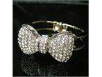 HOT CRYSTAL HELLO KITTY BOW STATEMENT Bracelet A17  