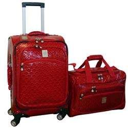 Jenni Chan Bows 2 piece Carry on Spinner Luggage Set  