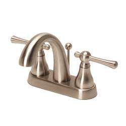 WaterRidge Evelyn 2 handle Centerset Brushed Nickel Bathroom Faucet 