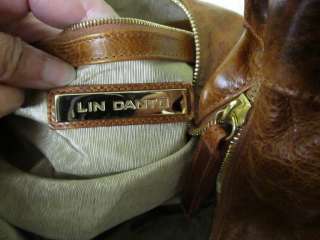 895 NEW LATEST LIN DANTO CALYPSO VINTAGE COGNAC bag superb leather w 
