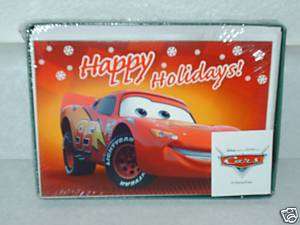 NIB Disney Pixar Cars Lightning McQueen Christmas cards  