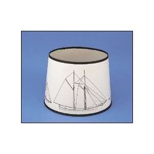  Aladdin 12 Inch Parchment Shade Sailing Ship, Silk 