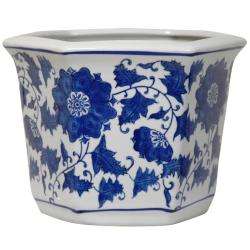 Porcelain Blue and White Flower Pot (China)  