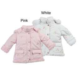 KC Collection Infant Girls Cherry Embroidered Jacket  