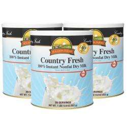 Augason Farms Country Fresh 100 Percent Real Instant Nonfat Dry Milk 