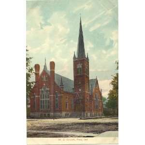   Postcard Methodist Episcopal Church   Peru Indiana 