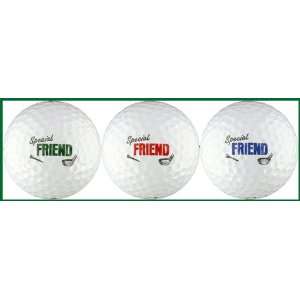 Special Friend Golf Balls in Tri color