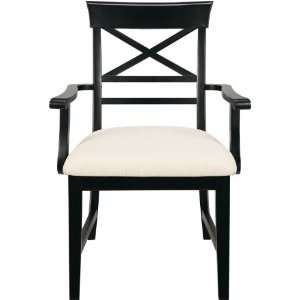  Plantation Cove Black Upholstered Arm Chair
