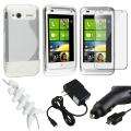 White Case/ LCD Protector/ Charger/ Wrap for HTC Radar 4G