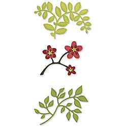 Sizzix Sizzlits Die Set 3/Pkg   Flowers, Branches and Leaves 