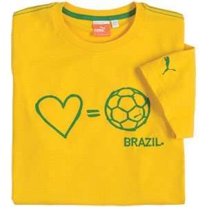 Puma Womens Country Graphic T Shirts Brazil/Small  Sports 