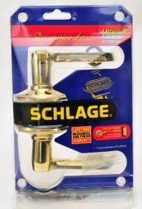SCHLAGE BRIGHT BRASS PRIVACY DOOR HANDLE LEVER RIGHT HANDED GREAT 