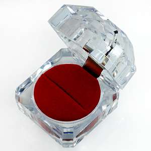   plastic ring box red velvet for a single ring insert lifetime buyback