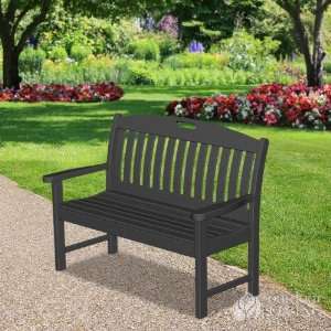  Poly Wood Nautical 48 Inch Bench   Green Patio, Lawn 