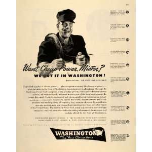  1945 Ad Washington State Northwest Electric Power Pool 
