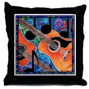  Guitar Square Decorative Throw Pillow, 18