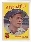 1959 TOPPS SET 384 Dave Sisler Boston Red Sox EX  
